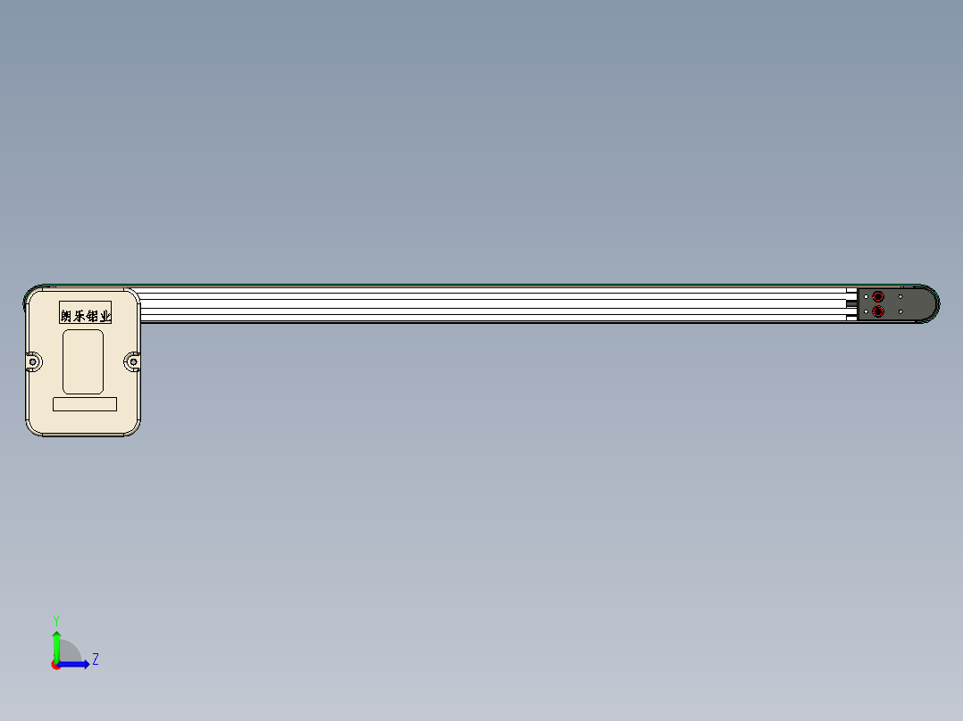 LE-XC3030-左边驱动经济型皮带线左视图