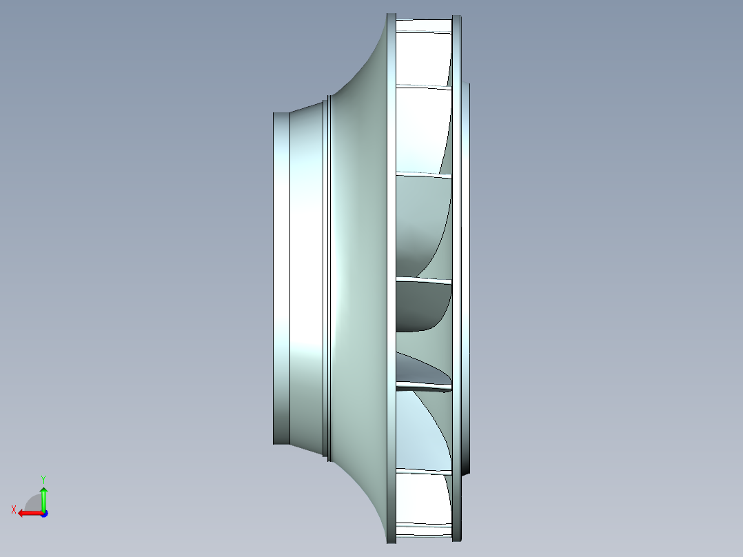 弗朗西斯涡轮机后视图