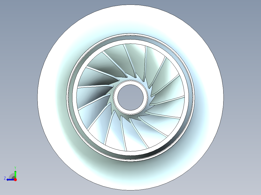 弗朗西斯涡轮机右视图