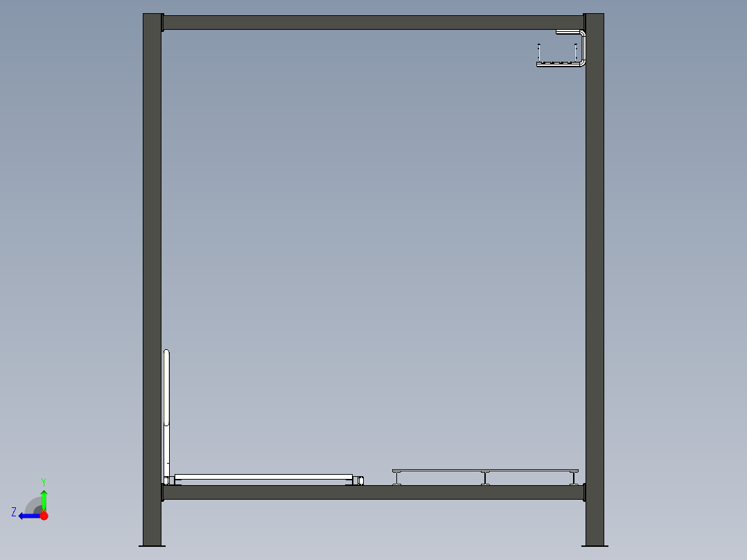 服务器机房走道右视图