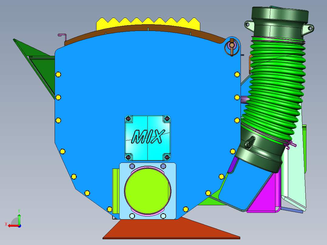 轻型超高性能水泥搅拌机后视图