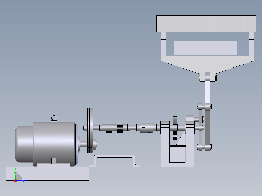 步进送料机传动系统设计（带三维图及仿真）143052左视图
