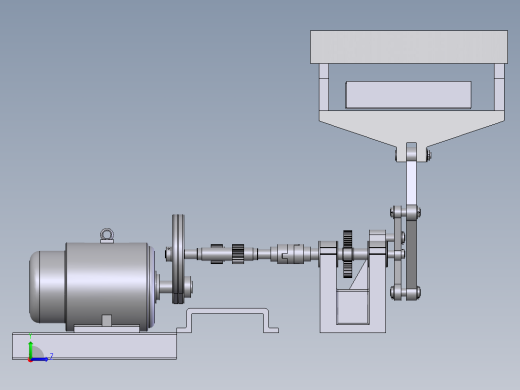 步进送料机传动系统设计（带三维图及仿真）143052左视缩略图
