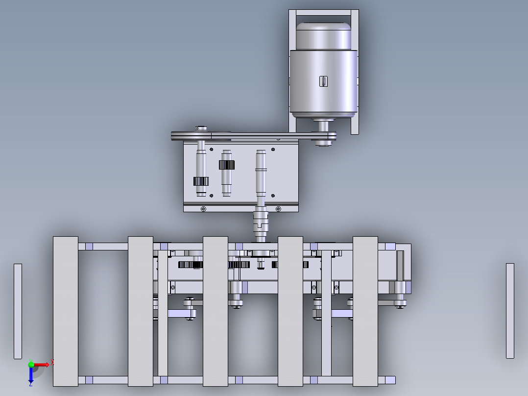 步进送料机传动系统设计（带三维图及仿真）143052俯视图