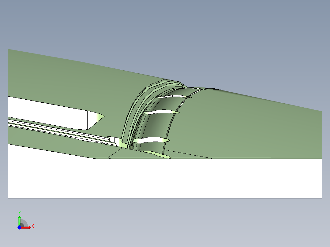 657汽车挡风玻璃密封组件夹具UG设计前视图