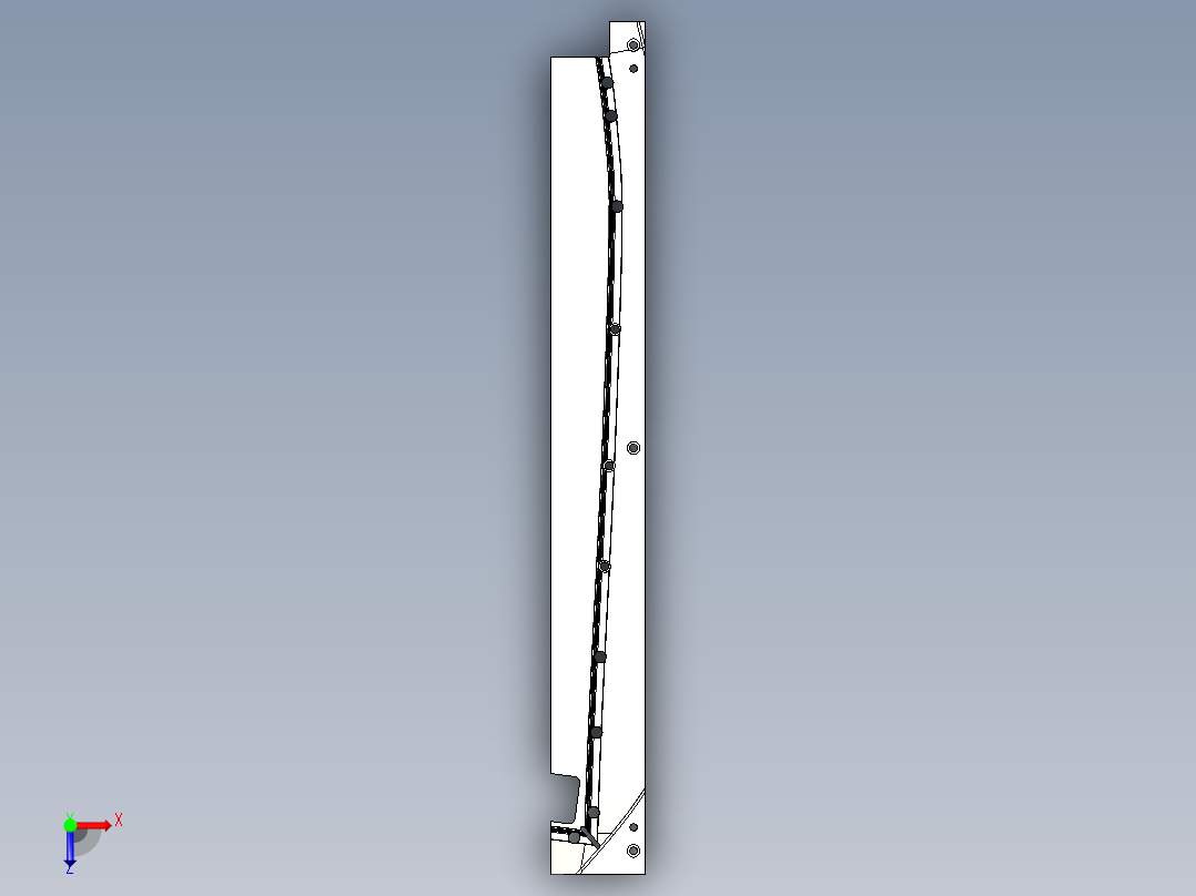 657汽车挡风玻璃密封组件夹具UG设计俯视图