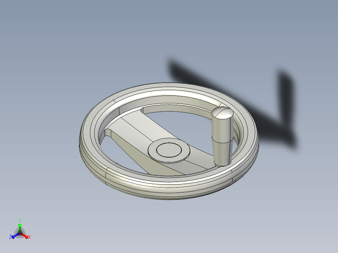 塑膠手輪VRTP+IR-3D多系列多零件图纸模型主视图