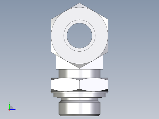 卡套式工业通用硬管接头EO_Adjustable_locknut_branch_tee_TEE20SRCF左视缩略图