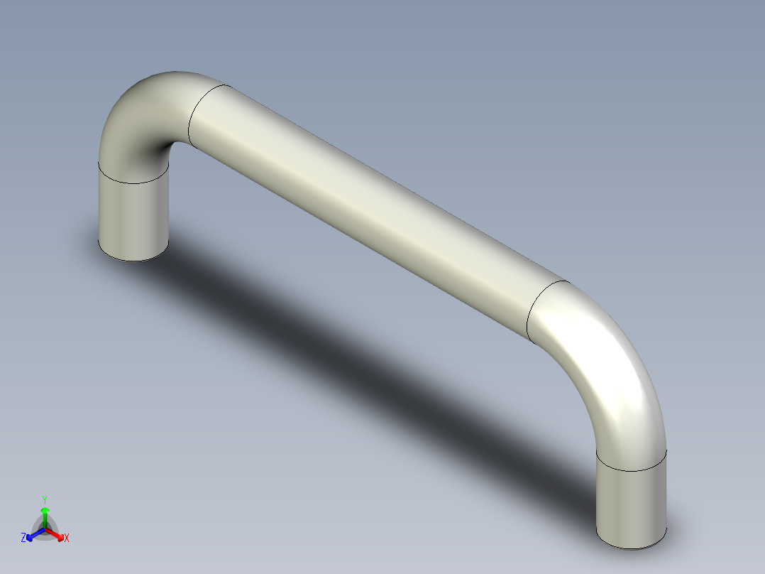 取手(鋁合金、鋼材)M1,M2-3D多系列多零件图纸模型主视图