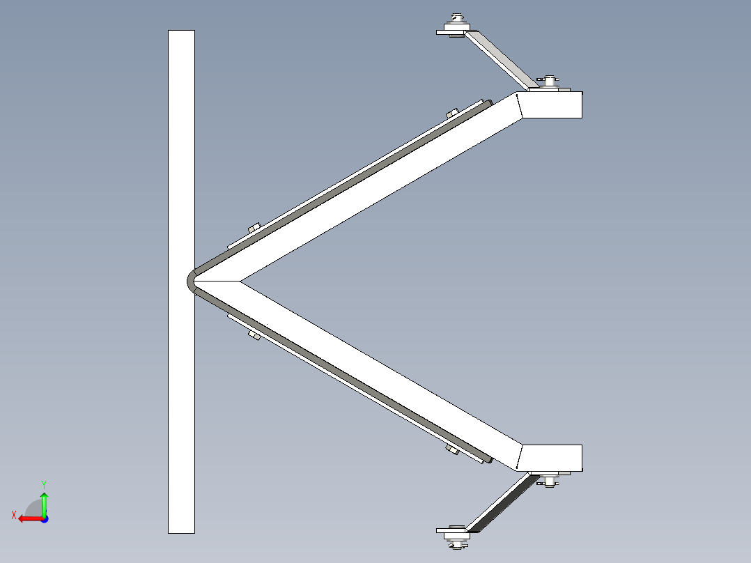 TD75型带式输送机空段清扫器 TD1E0后视图