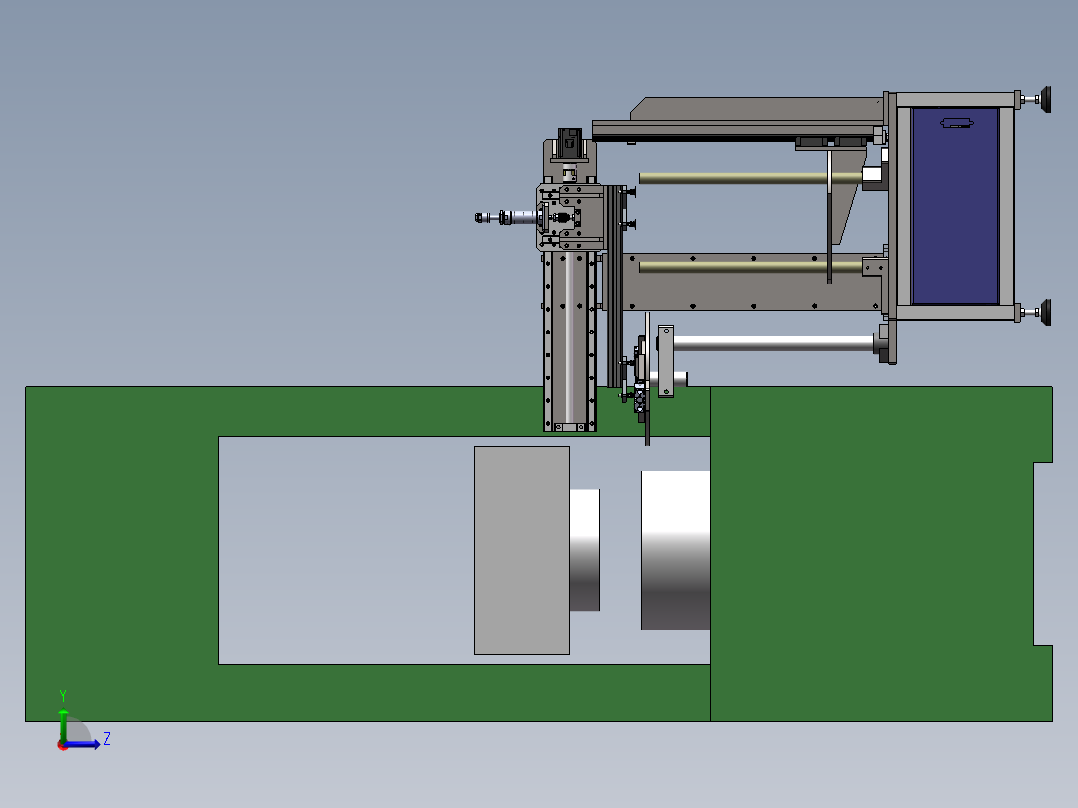 冲床圆片送料机sw14可编辑左视图