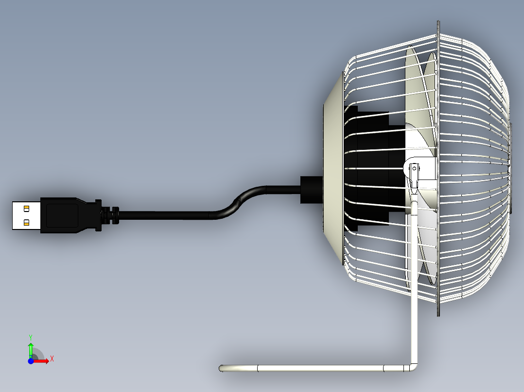 USB台式风扇（USB）前视图