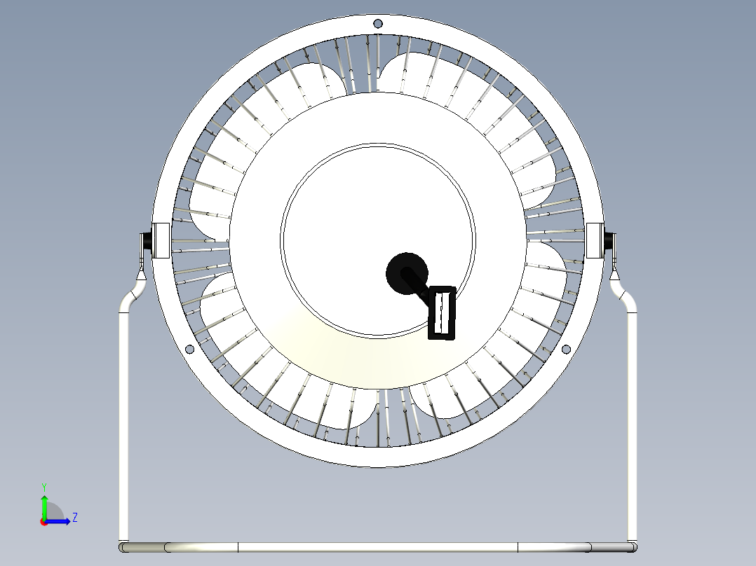 USB台式风扇（USB）左视图