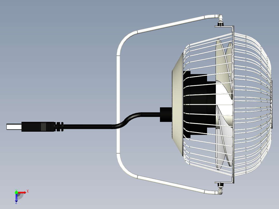 USB台式风扇（USB）俯视图