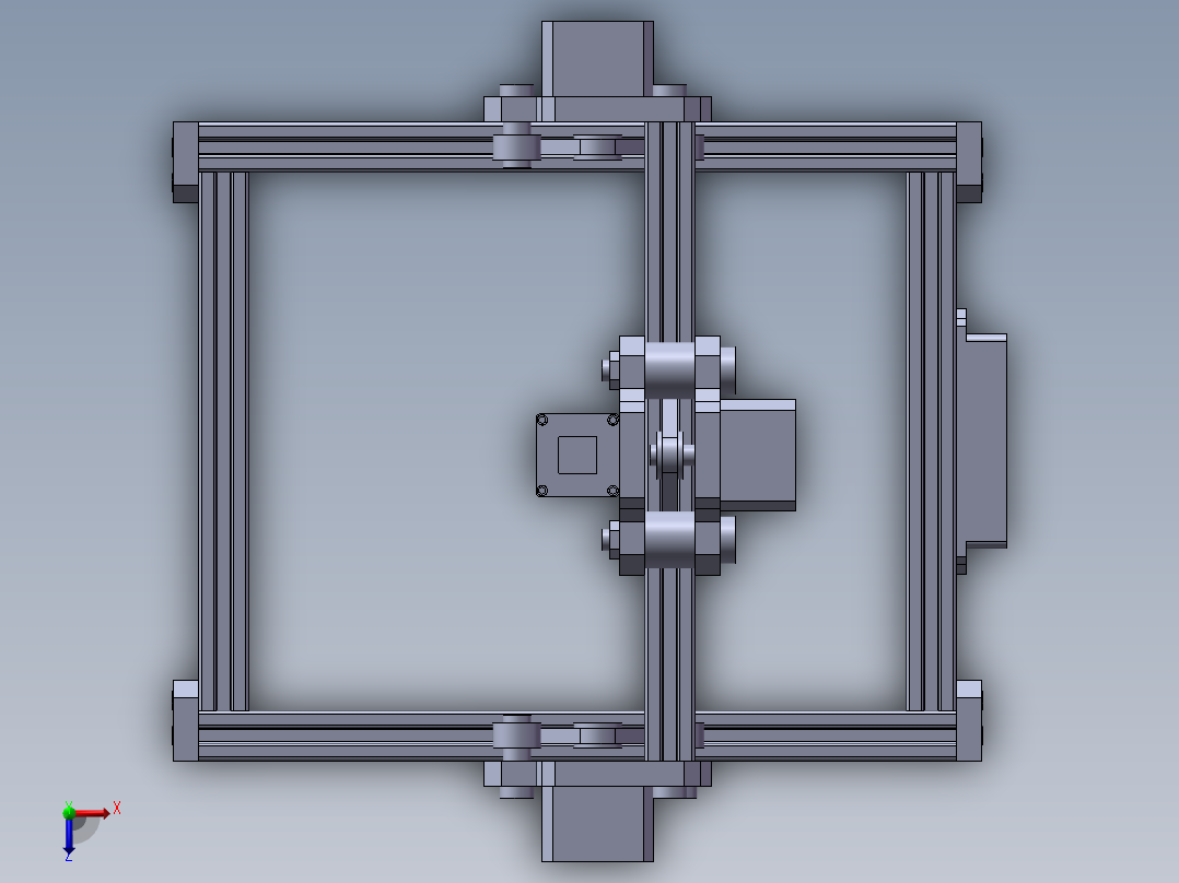 台式激光机俯视图