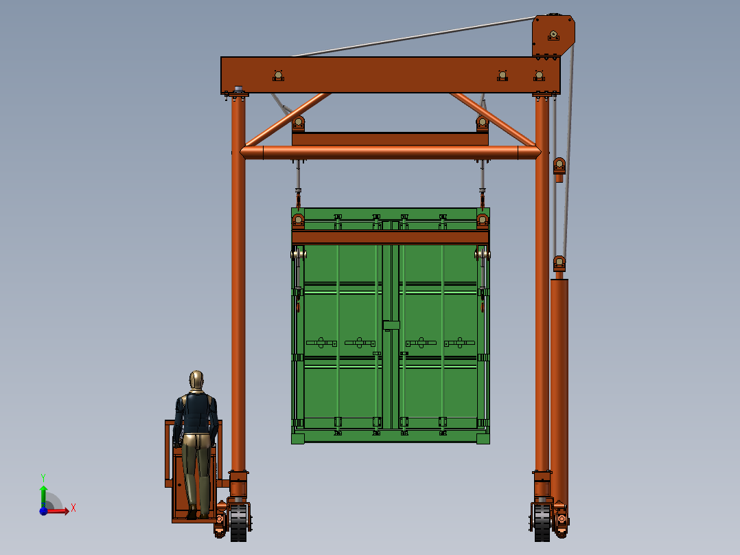 集装箱门式起重机前视图