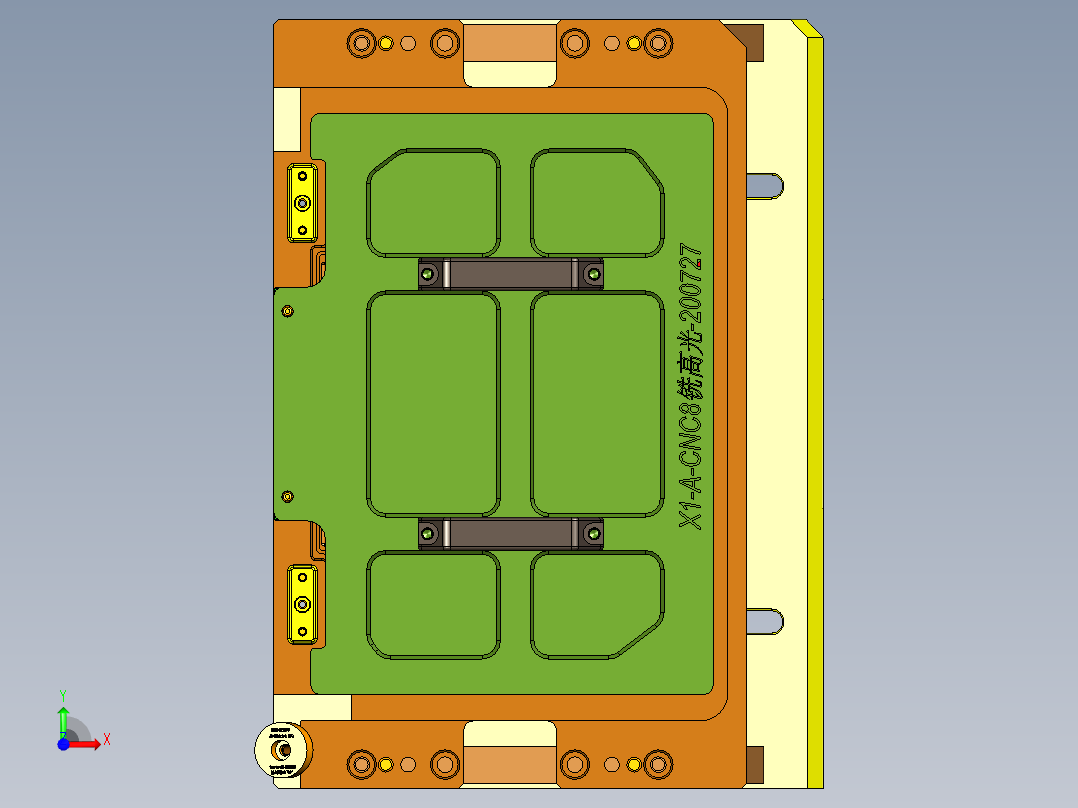 X1-A-笔记本CNC工装夹具三维模型CNC8-200727前视图