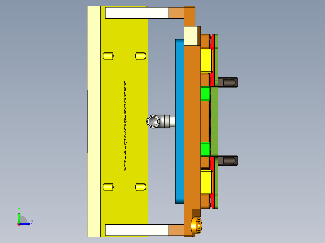 X1-A-笔记本CNC工装夹具三维模型CNC8-200727左视图