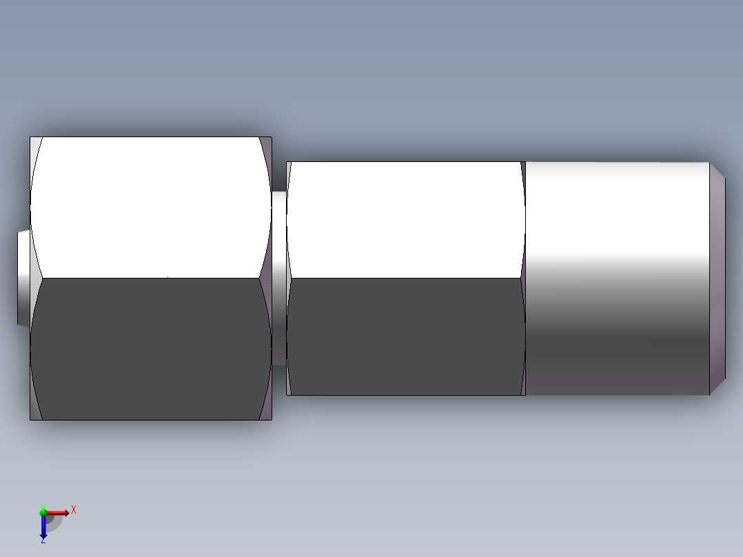 直通同径度接头、2D-14俯视图