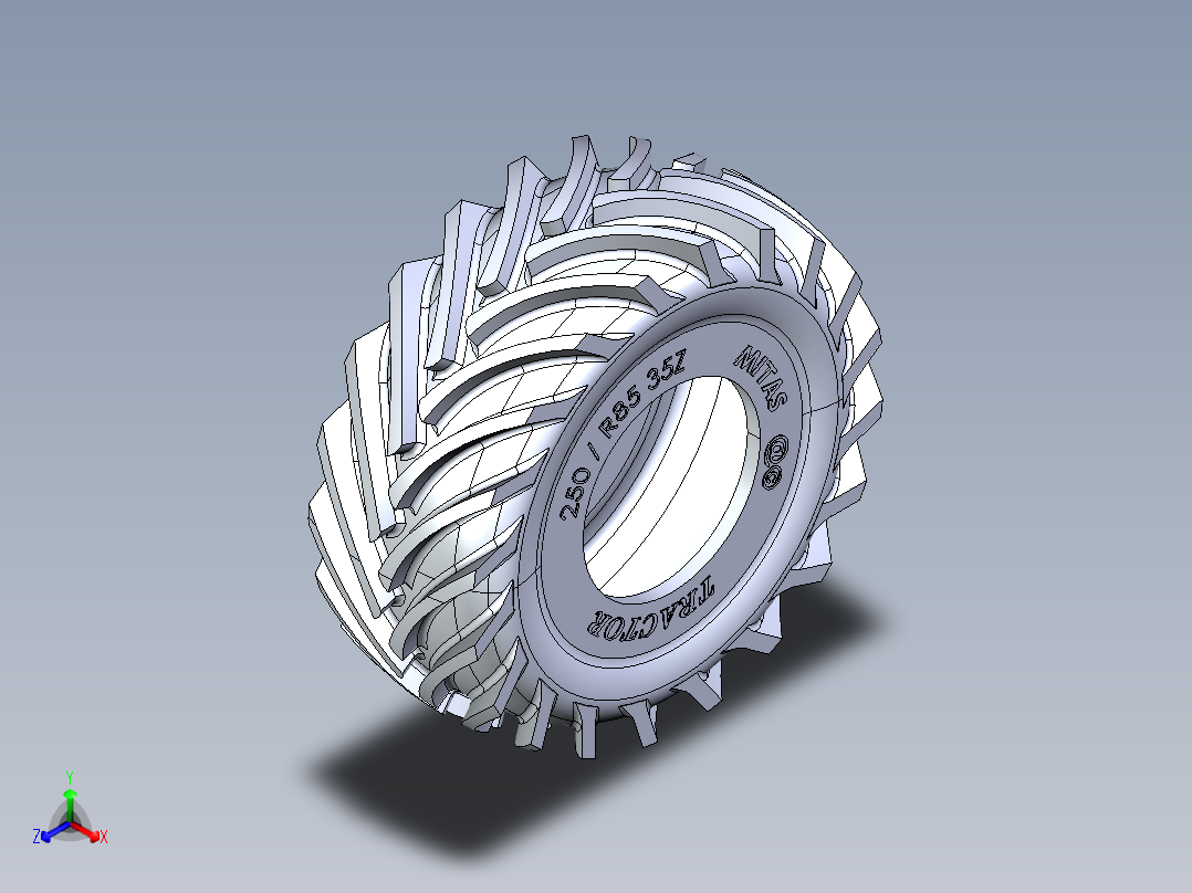 轮胎、车轮、轮毂(6)正等轴测图