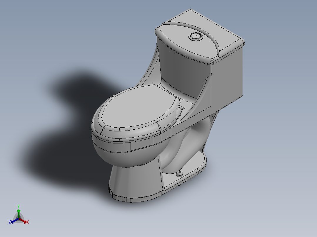 马桶(21)正等轴测图