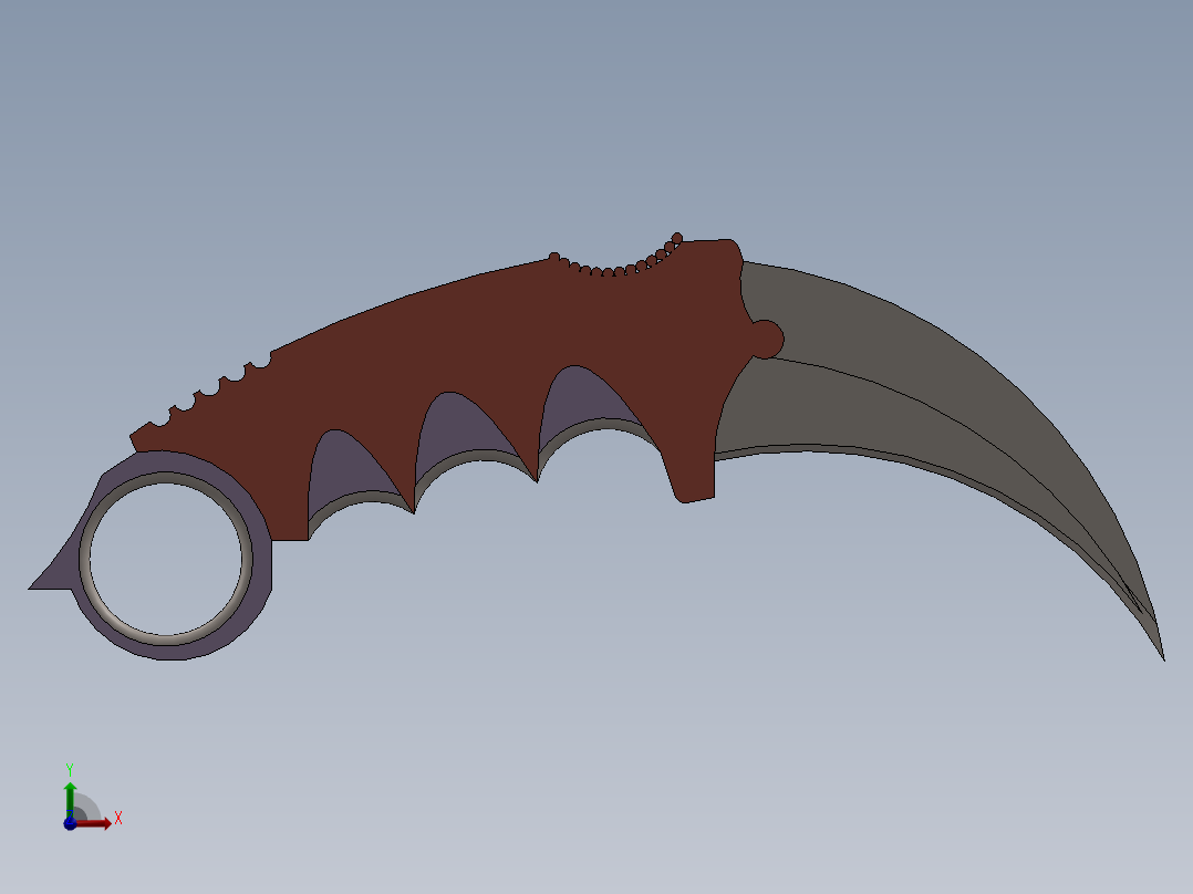 爪子刀、刀(11)前视图