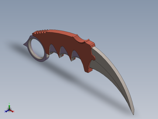 爪子刀、刀(11)正等轴测缩略图