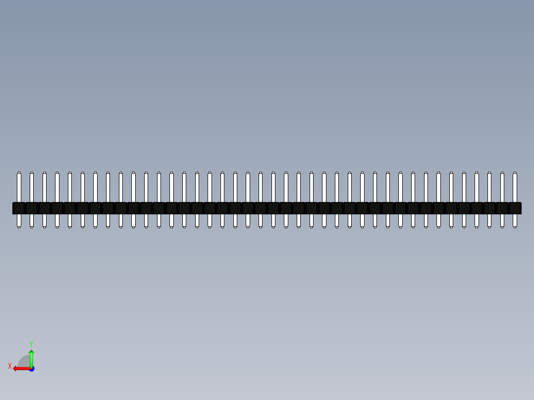 A0002895-2.54mm 阳针排针后视图