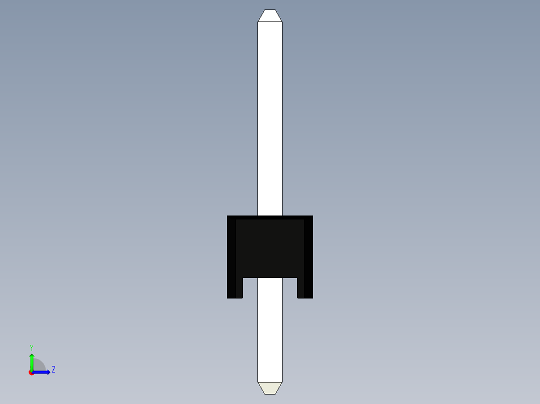 A0002895-2.54mm 阳针排针左视图