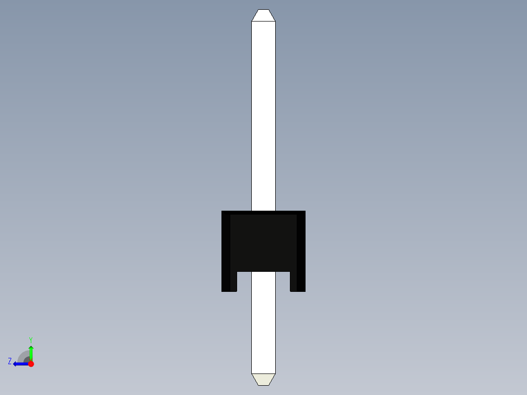 A0002895-2.54mm 阳针排针右视图