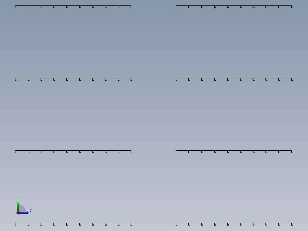 货架、重型货架左视图