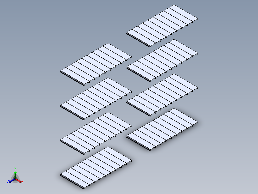 货架、重型货架正等轴测图