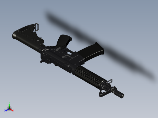 手枪左轮冲锋枪老式狙击步枪设计3D图纸custom-m4 X_T