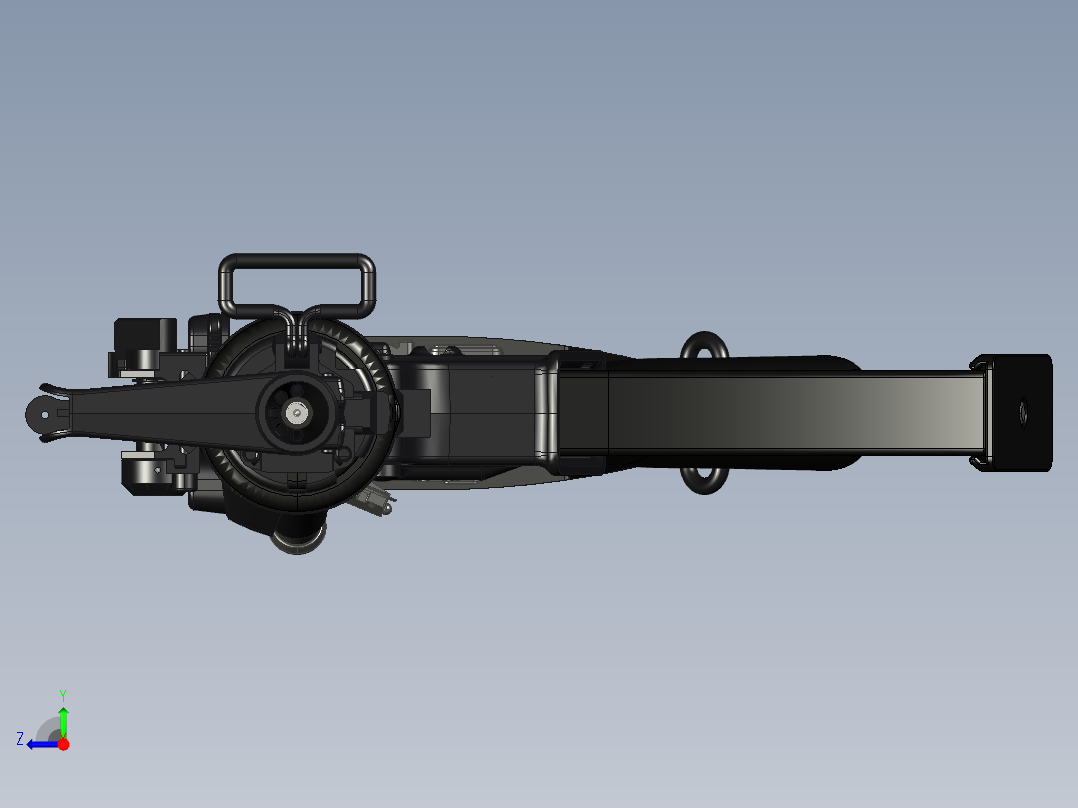 手枪左轮冲锋枪老式狙击步枪设计3D图纸custom-m4 X_T右视图