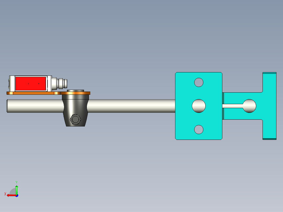 传感器检测支架后视图
