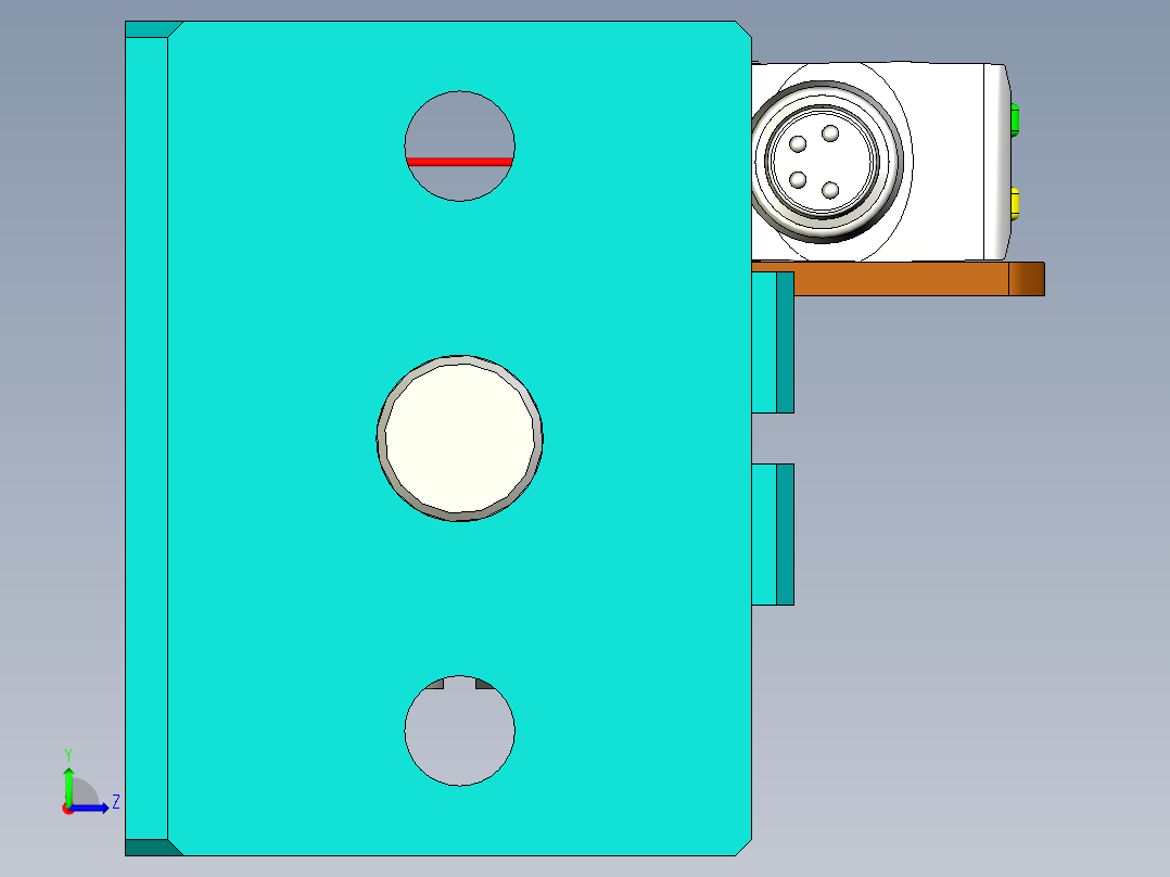 传感器检测支架左视图
