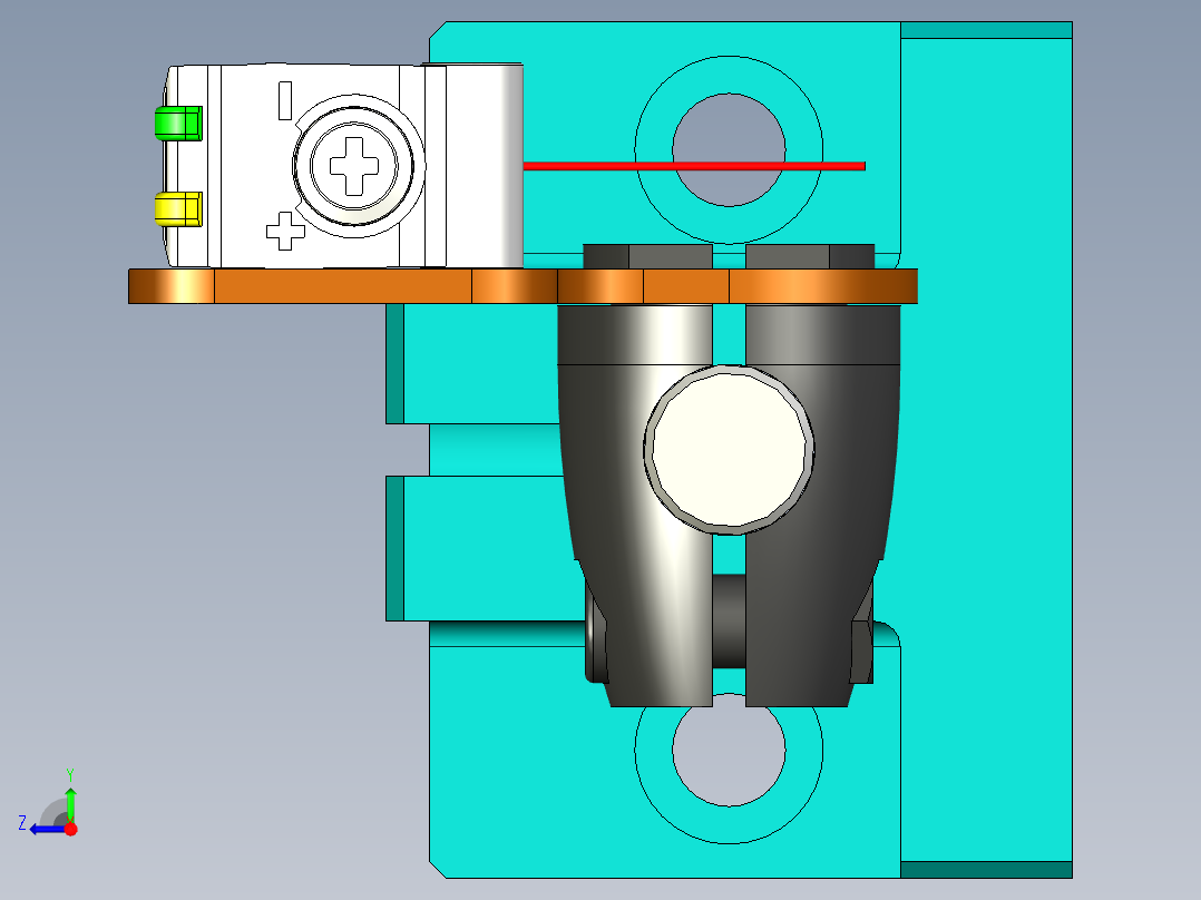 传感器检测支架右视图