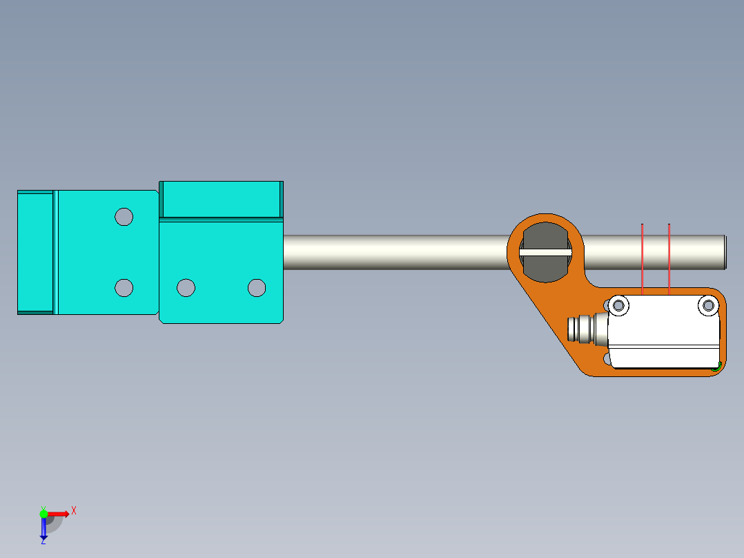 传感器检测支架俯视图