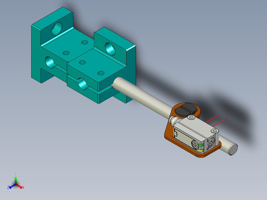 传感器检测支架正等轴测图