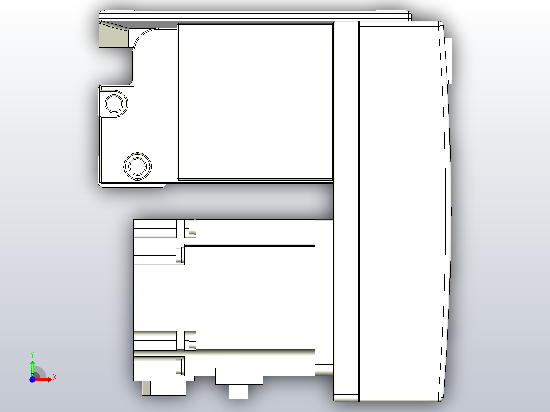 机器人皮带驱动直线轴TPA-GCB-120-P70-L900-RP-M20-N3前视图