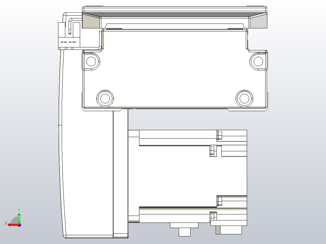 机器人皮带驱动直线轴TPA-GCB-120-P70-L900-RP-M20-N3后视图