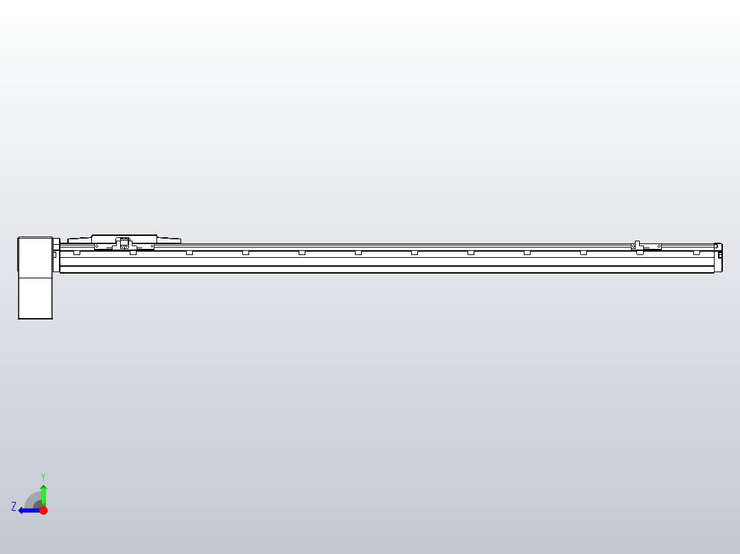 机器人皮带驱动直线轴TPA-GCB-120-P70-L900-RP-M20-N3右视图