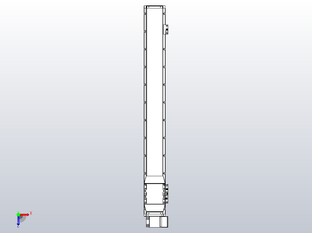 机器人皮带驱动直线轴TPA-GCB-120-P70-L900-RP-M20-N3俯视图