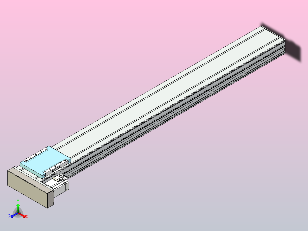 滚珠丝杠直线轴带导轨全封闭TPA-HCR-175D-2510C-L1500-MR-C-P75-N3主视图