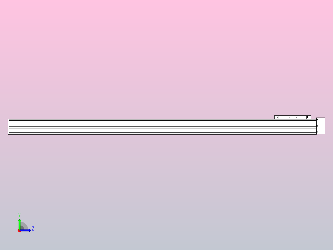 滚珠丝杠直线轴带导轨全封闭TPA-HCR-175D-2510C-L1500-MR-C-P75-N3左视图