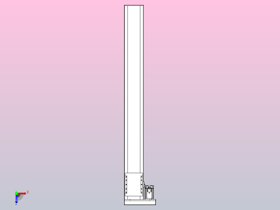 滚珠丝杠直线轴带导轨全封闭TPA-HCR-175D-2510C-L1500-MR-C-P75-N3俯视图