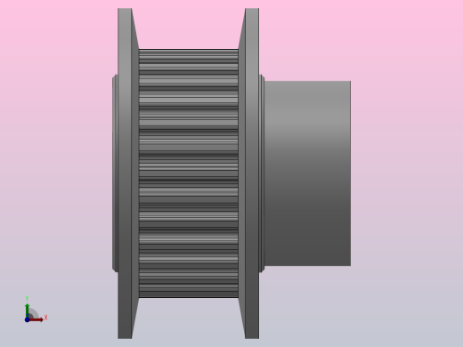 小凸缘型梯形齿同步带轮MXL型_SMXLDC-30-025-dc6-A前视缩略图