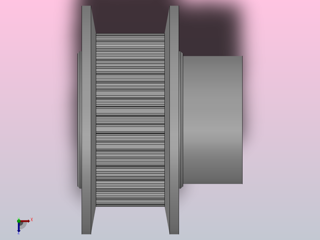 小凸缘型梯形齿同步带轮MXL型_SMXLDC-30-025-dc6-A俯视图
