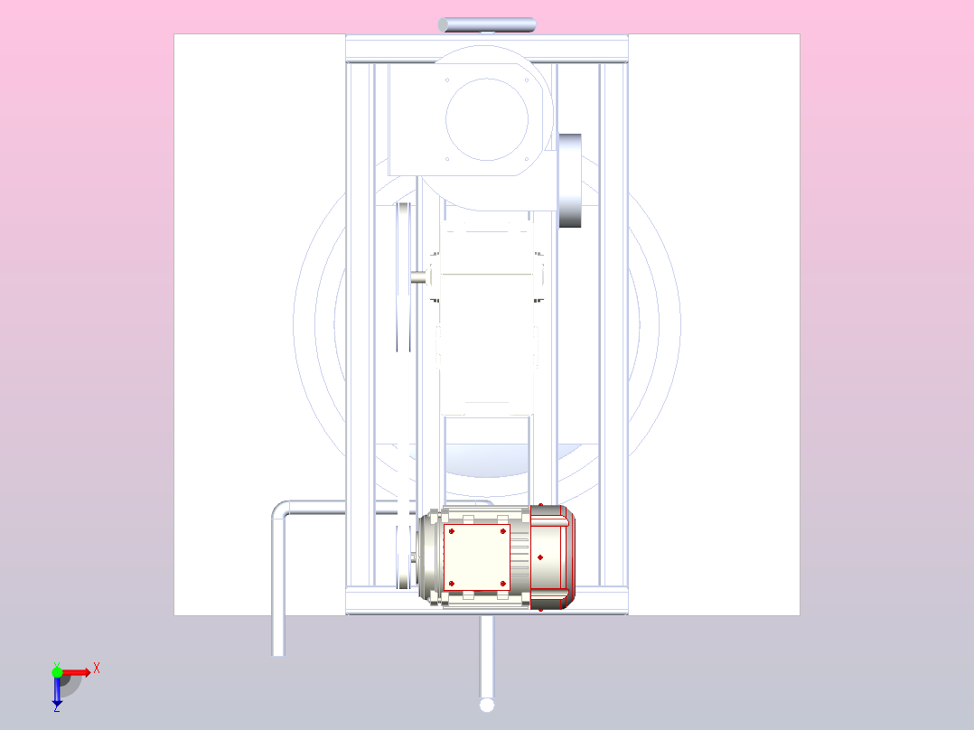 液体混合器俯视图