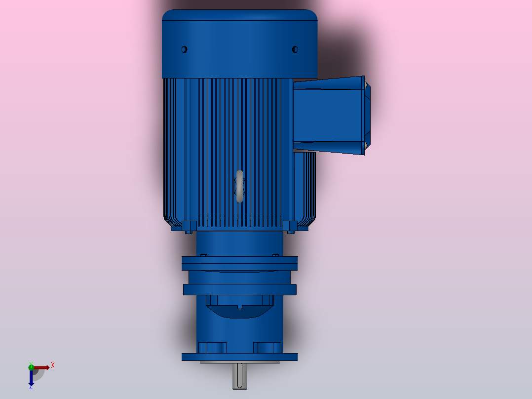 RXF57法兰轴伸式安装斜齿轮减速机RX57-Y3-4P-100-M1-0°-Φ160俯视图